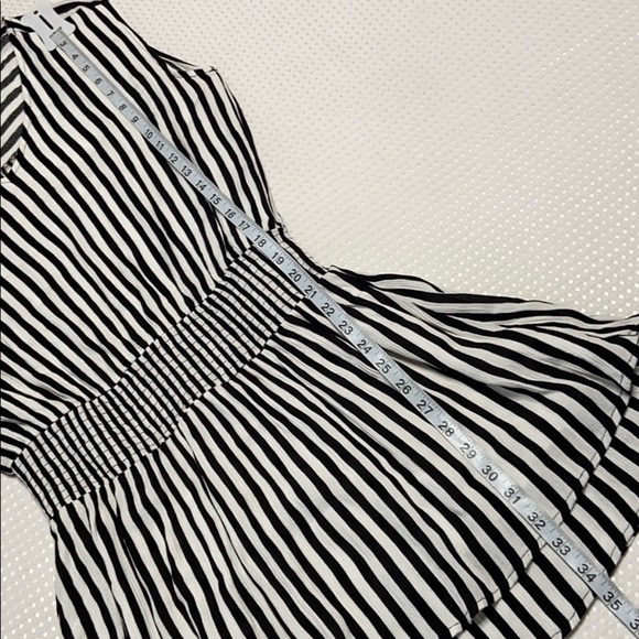 NWOT KORI Black & White Stripe Mini Dress Small - Picture 7 of 8